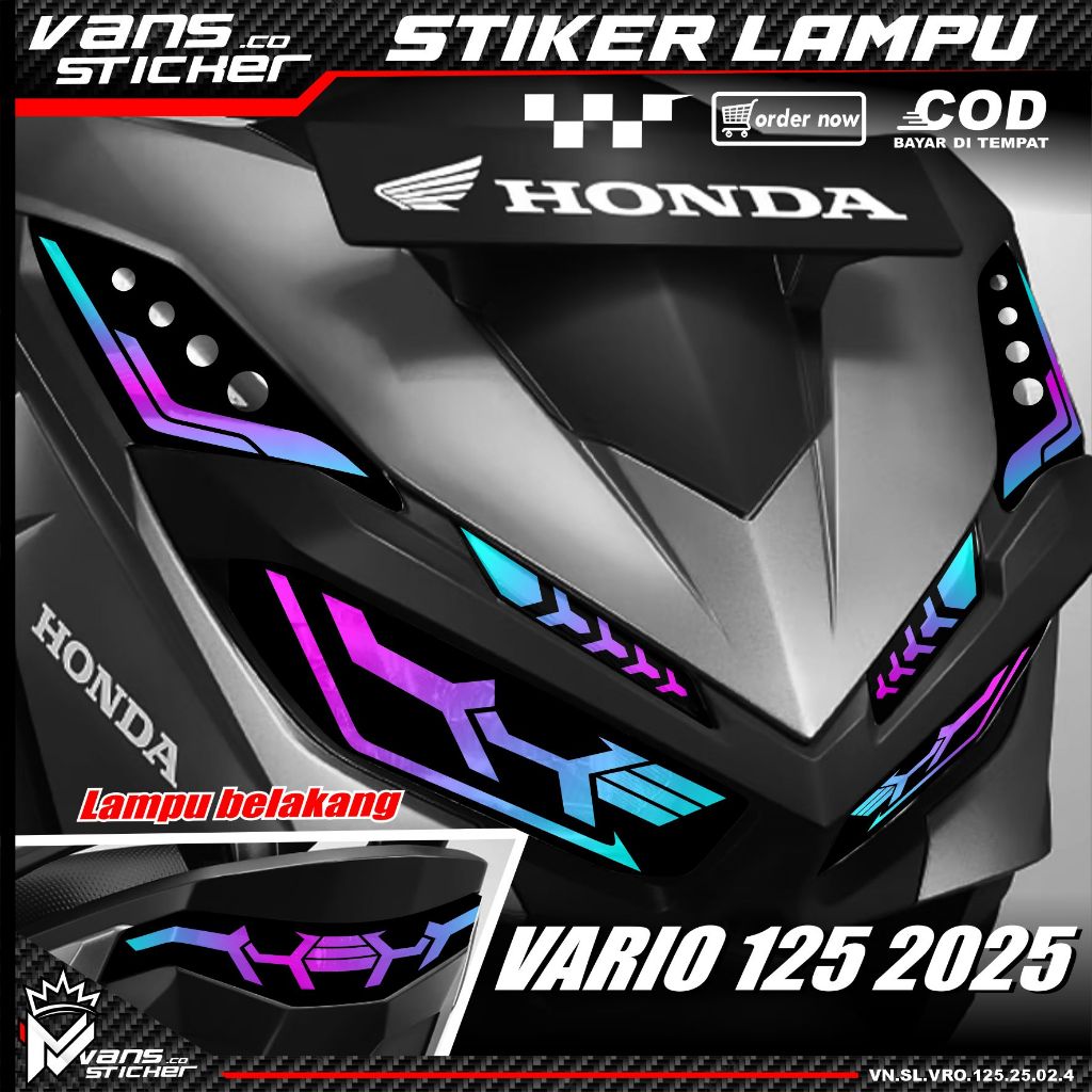 Stiker variasi lampu alis motor vario 125 2025, stiker lampu alis vario 125 2026 trasparan 02