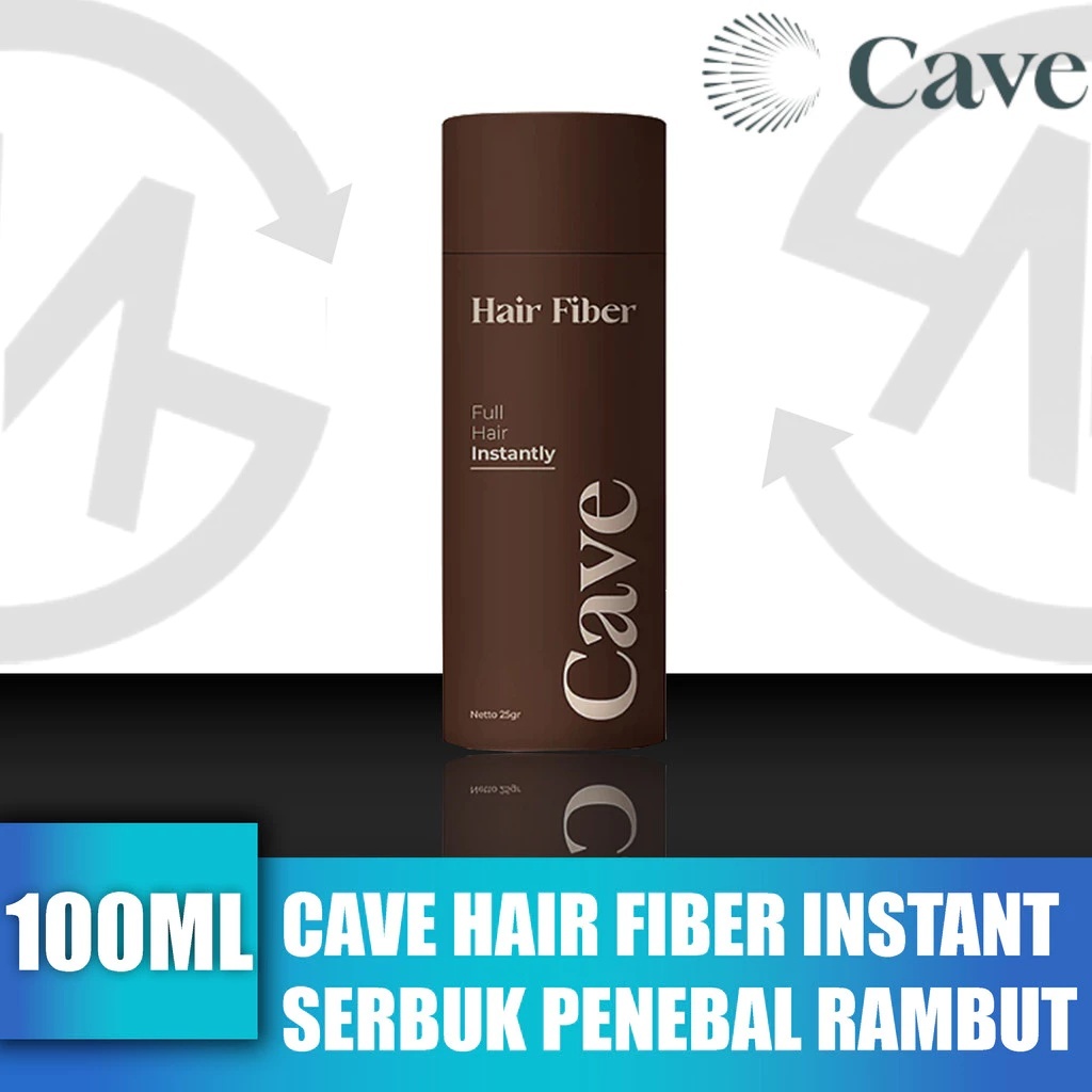Cave Hair Fiber & Fiber Holding Spray - Serbuk Penebal Rambut Tipis Instan Penutup Kebotakan