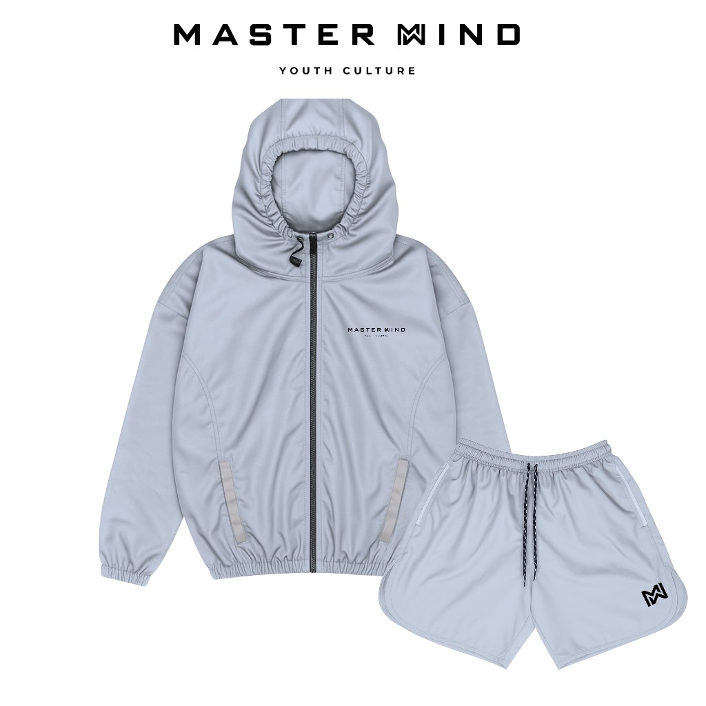 MASTER MIND - Jaket Olahraga Lari Outdoor Pria One Set Waterproof Parasut