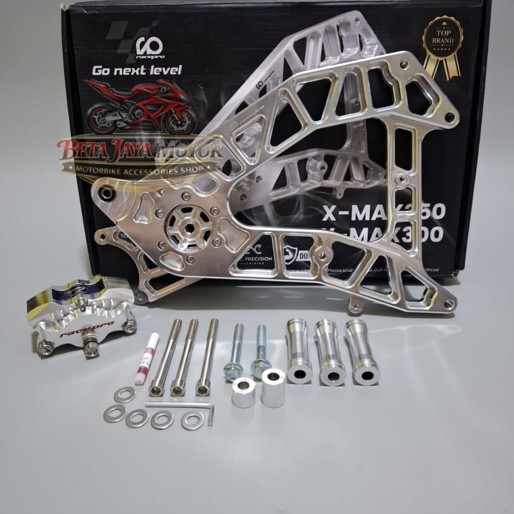 Swing Arm Racepro Xmax 250/300 & Kaliper Racepro Gp-2R 2 piston Paketan Swing Arm Kaliper Racepro Gp