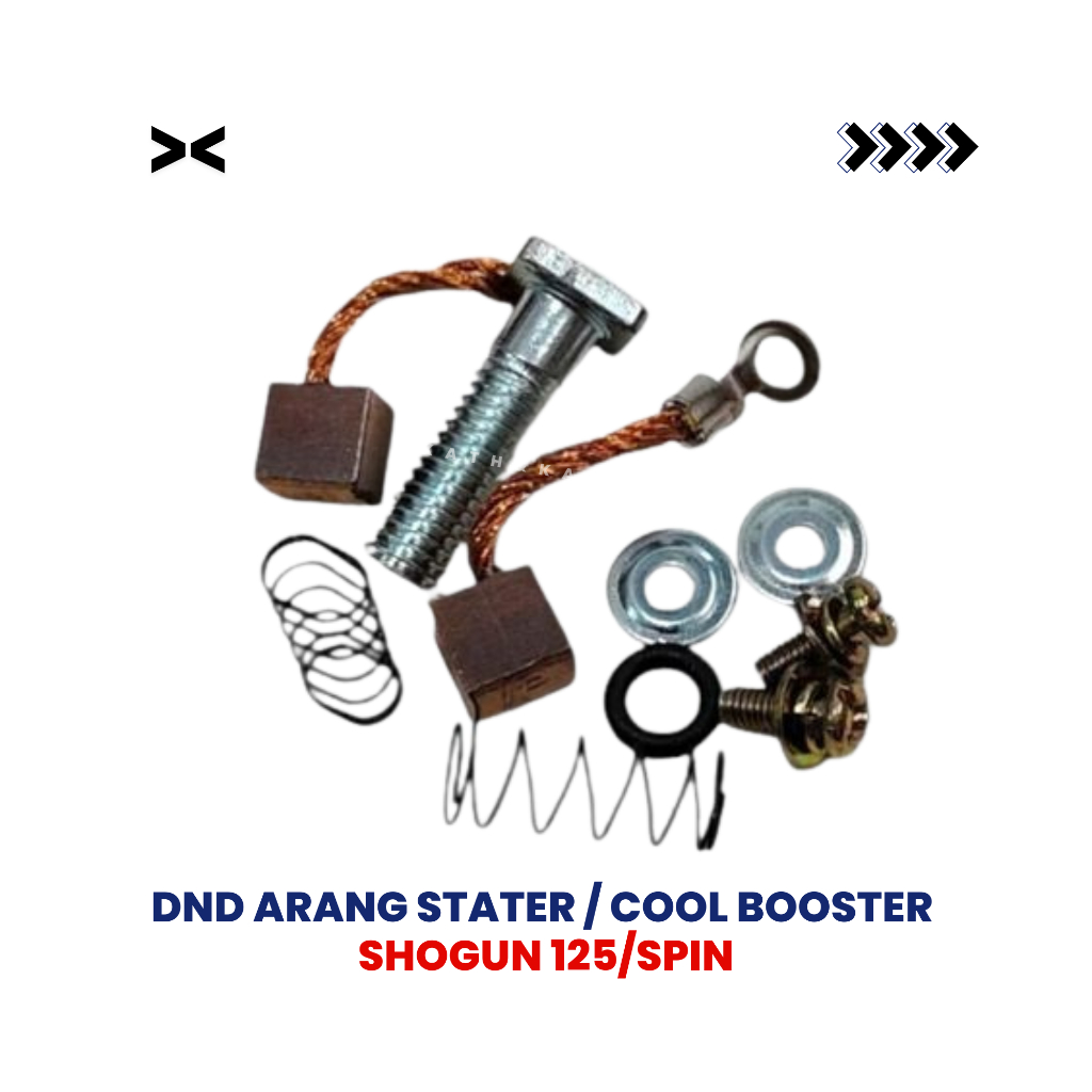 DND Areng Arang Stater Motor Shogun 125 / Spin / Carbon Brush Starter Suzuki Shogun Spin / Dinamo St
