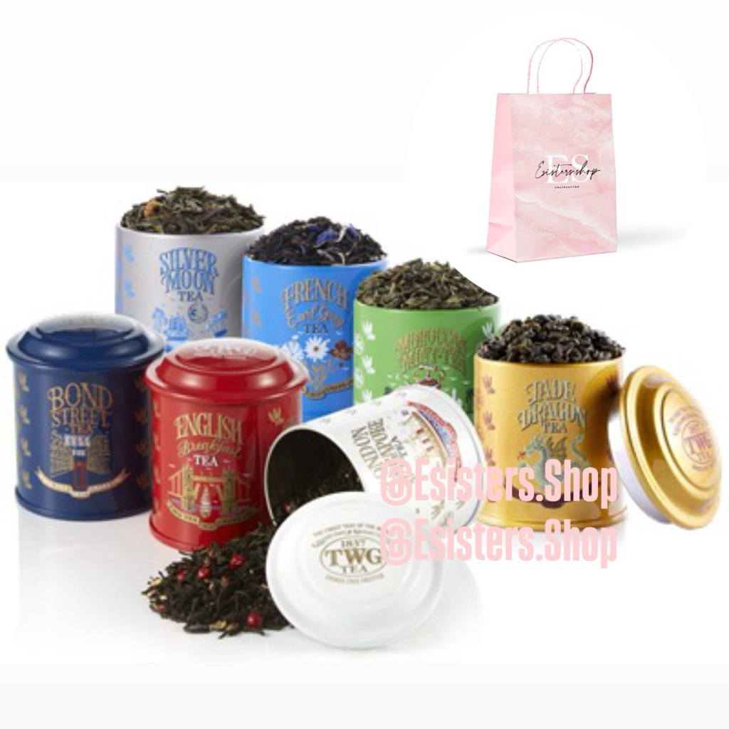 TWG Tea Mini Tins Silver Moon | Black Tea | Jasmine | White Sky | French Earl Grey Tea Collection 20