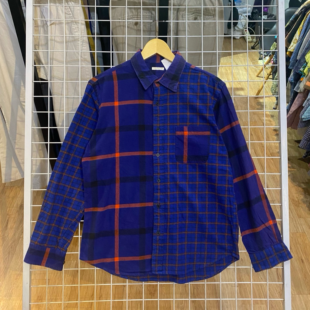 Gu Patch Work Flannel Shirt