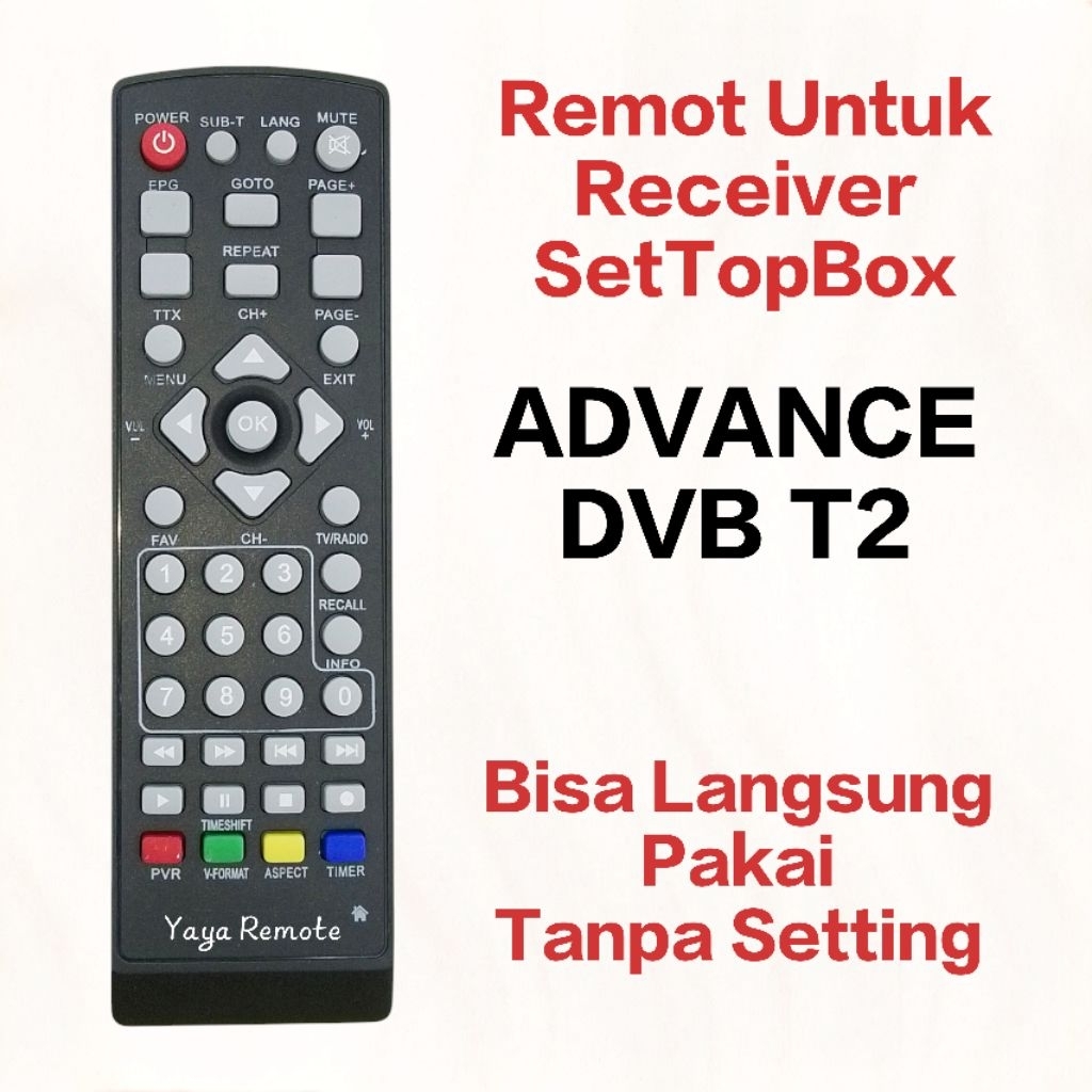 Remote Receiver Set top box ADVANCE DVB T2