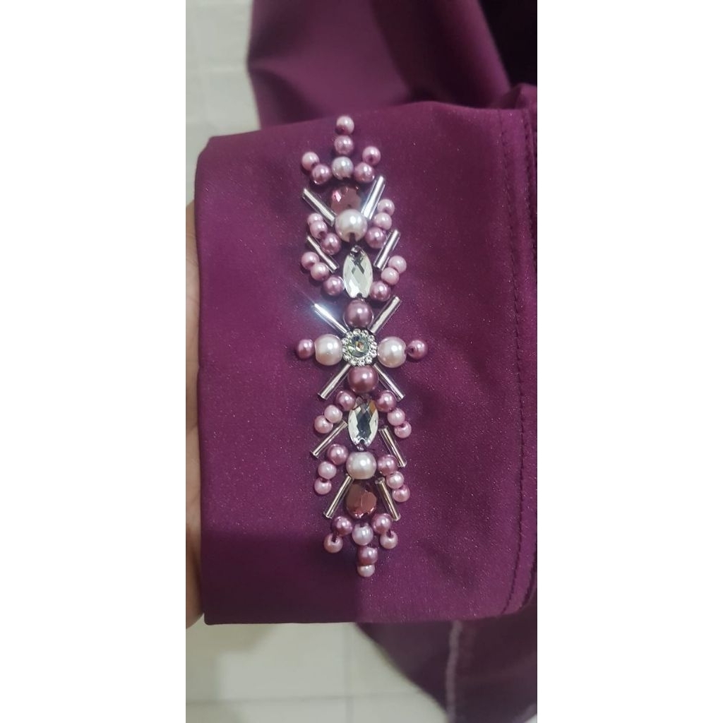 custom payet lengan, payet leher, payet pinggang dlsb