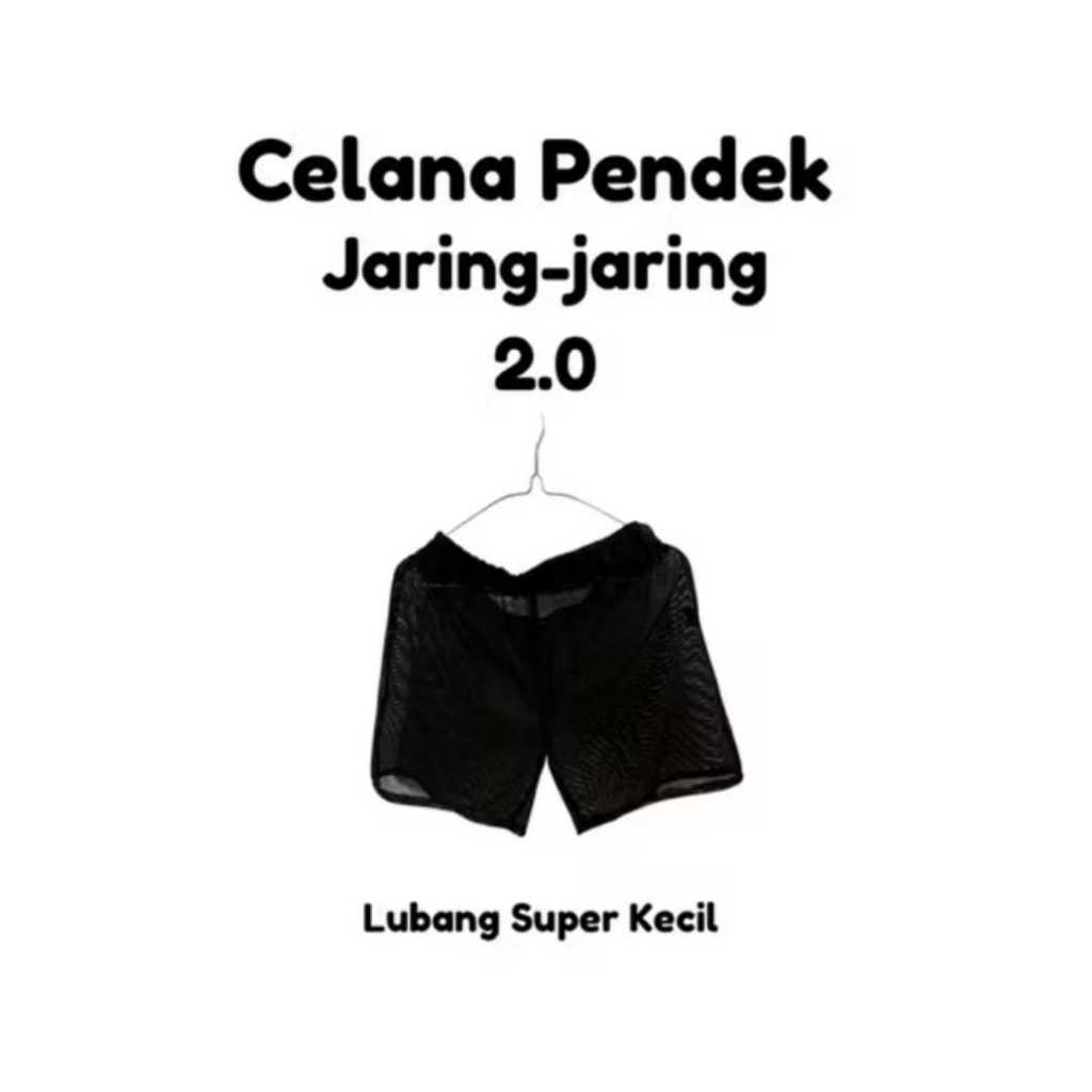 CELANA PENDEK JARING PRIA WANITA / CELANA BOXER TRANSPARAN