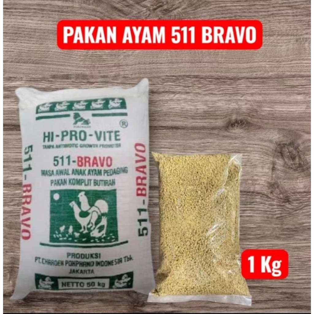 Pur 511 Bravo - Pur Ayam Bebek 1 Kg - Pur Ayam Kecil Besar