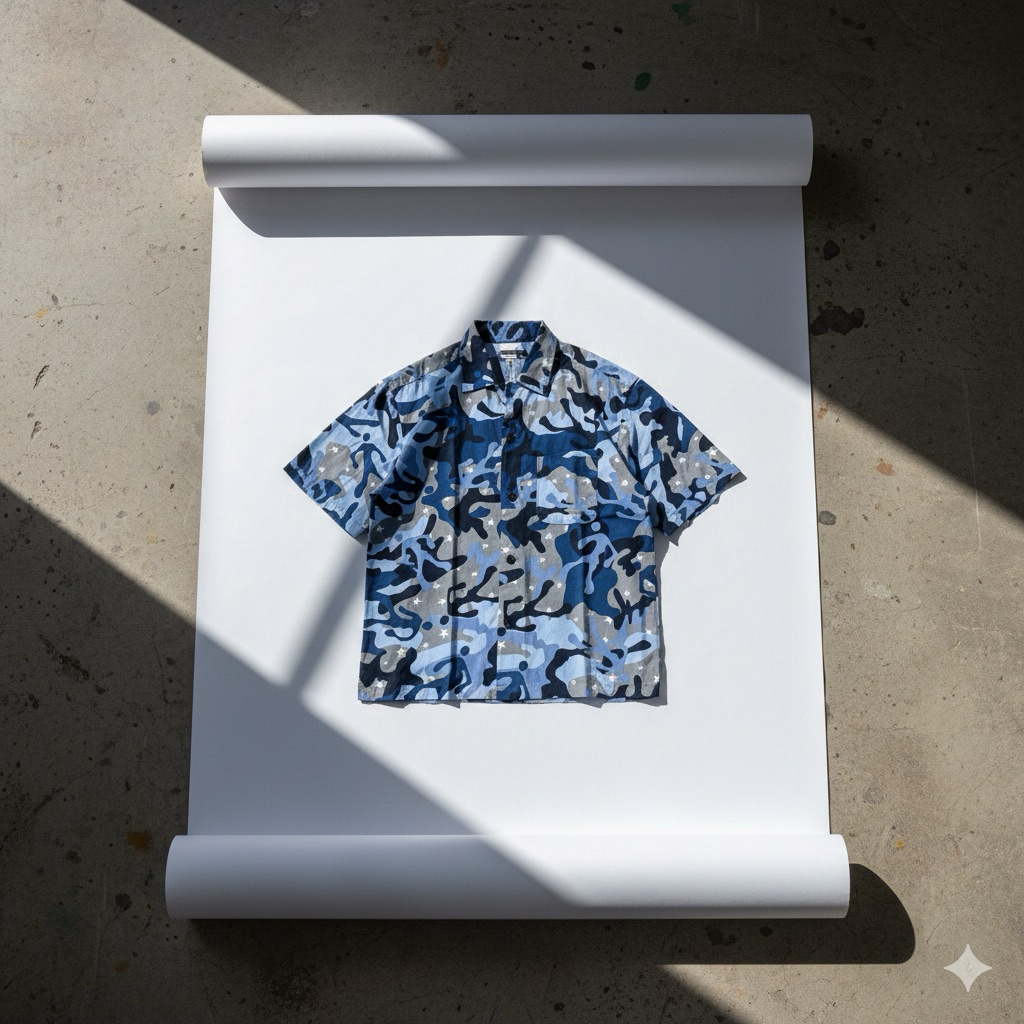 Kemeja Open Collar Size Boxy Large Un1ql0 1MW by SOPH Camou Pocket Summer