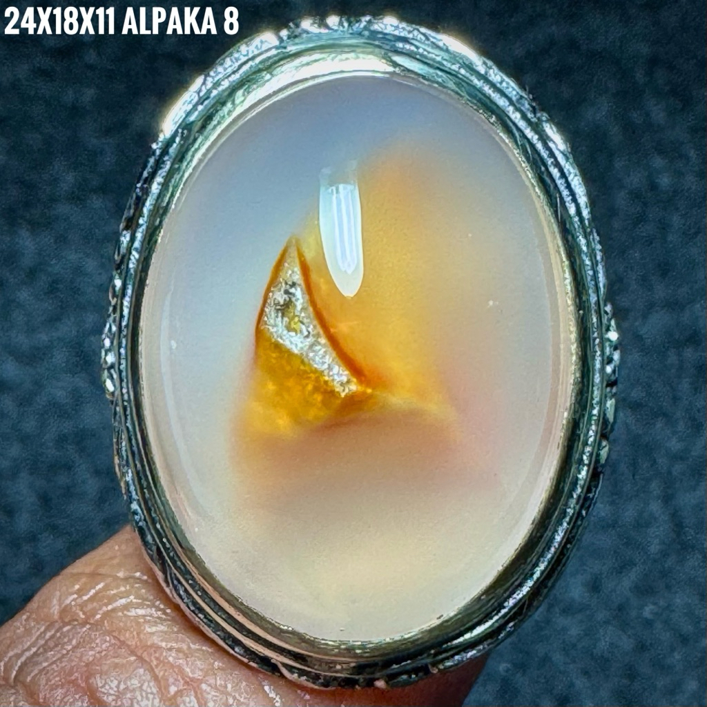 Cincin Batu Akik Natural Baturaja Batu didalam Batu (Asli Batu)