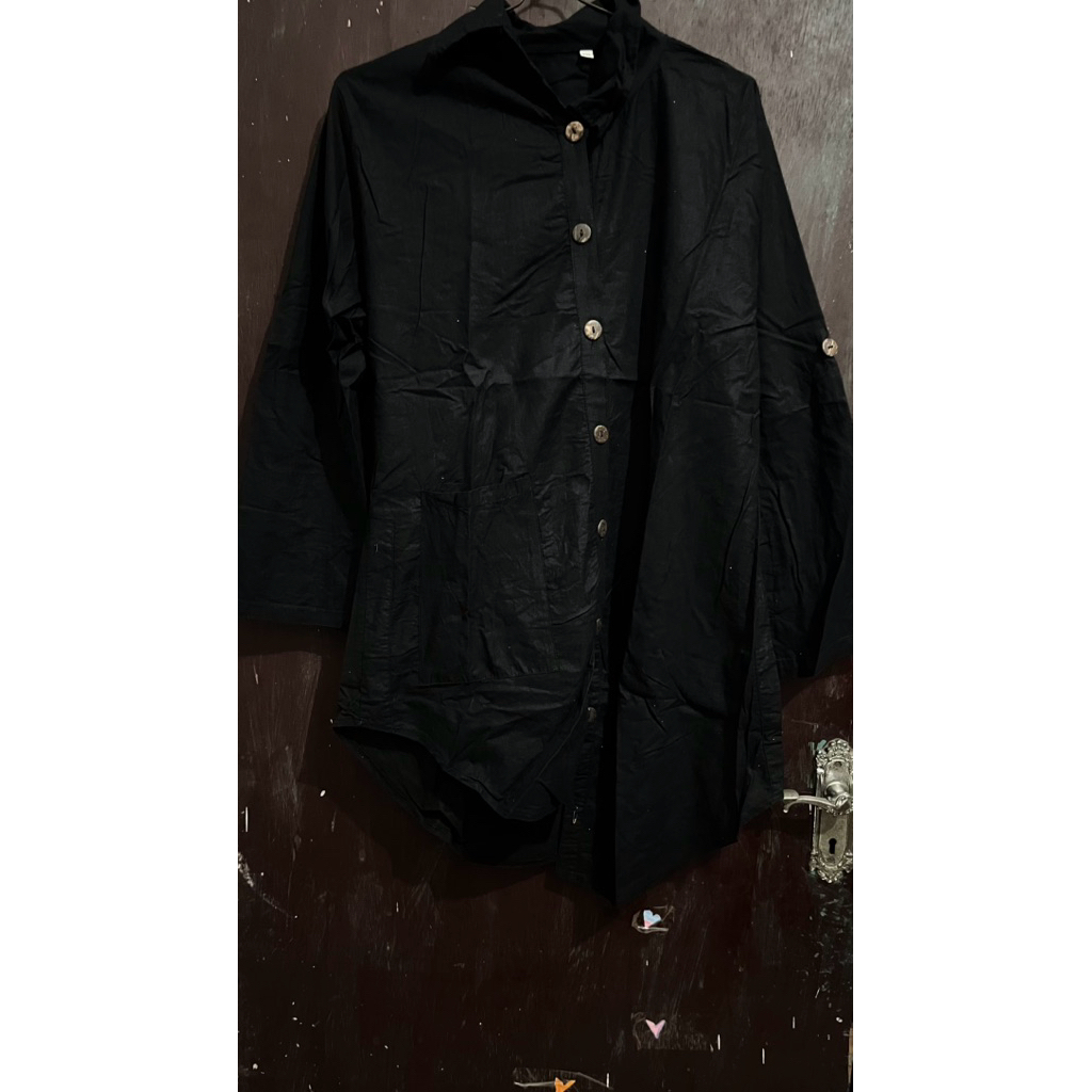 PRELOVED TUNIK POLOS HITAM WANITA / TUNIK WANITA / TUNIK POLOS