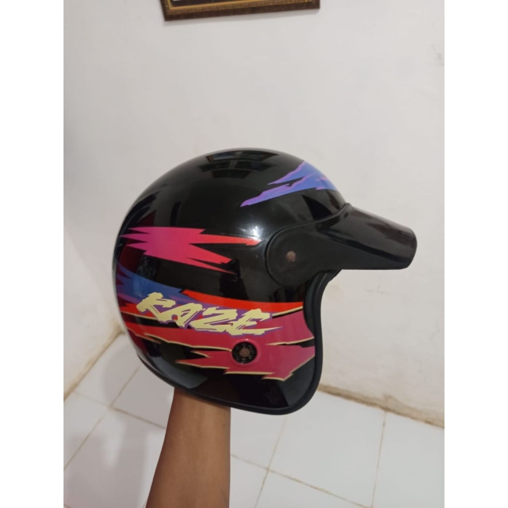 Helm Kawasaki Kaze R Original Bekas Copotan Motor Second 2nd