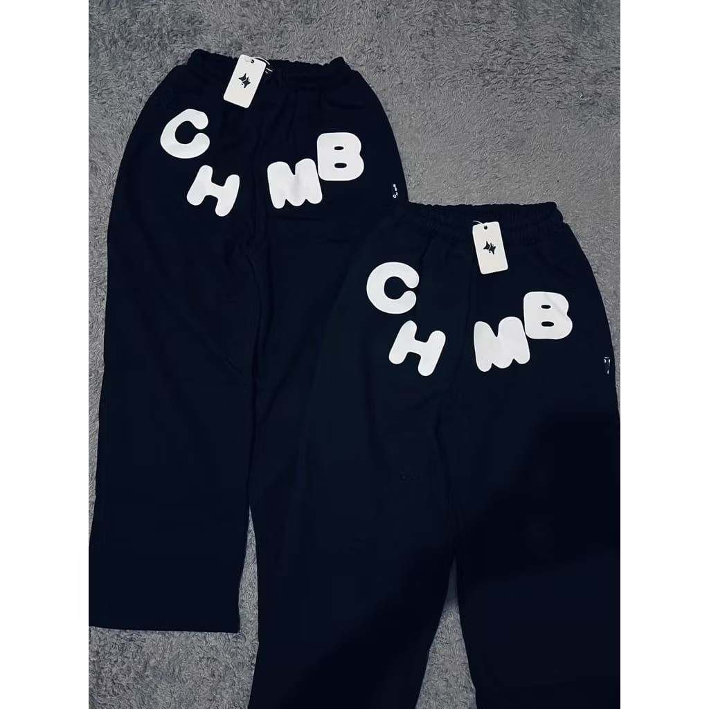 SWEET PANTS CHMB BLACK & WHITE PREMIUM Celana Pria dan Wanita baggy