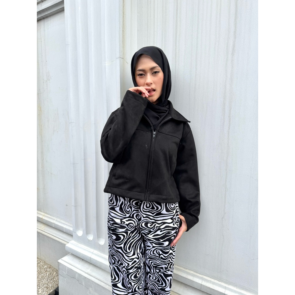 HL Suede Jacket Crop (H Series) - Jacket Suede