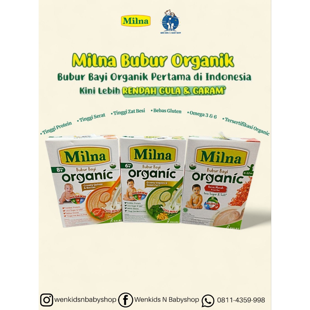 Milna Bubur MPASI.  Milna 'Wgain' Milna 'GoodMill & Milna 'Organic'