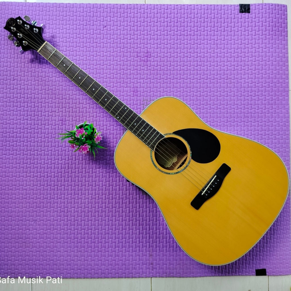 Greg Bannet GDR-210S/N By Samick Gitar Akustik Elektrik Mulus, Original, Like New (Packing Kayu)