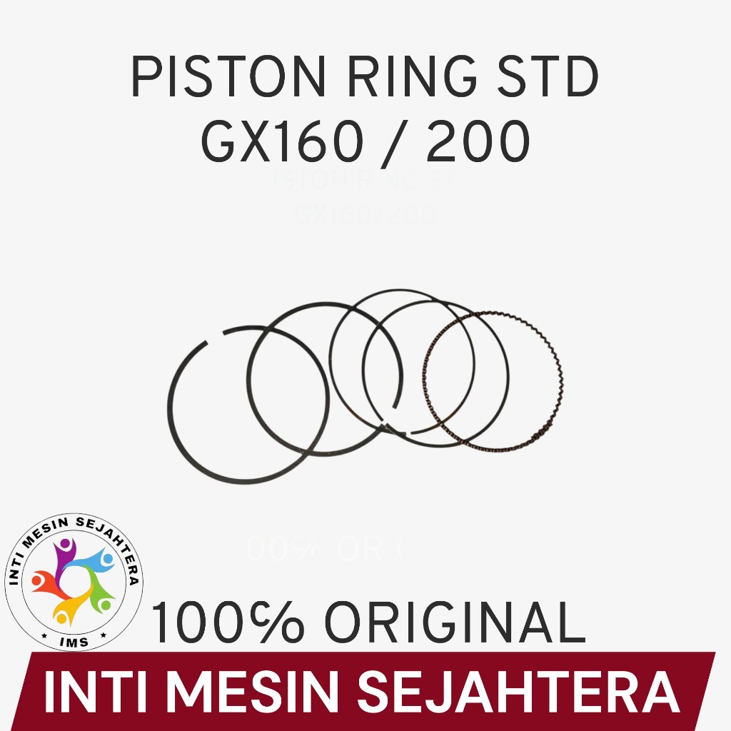 GX160 Piston Ring Set / GX200 Piston Ring Set STD MOTORO ORIGINAL