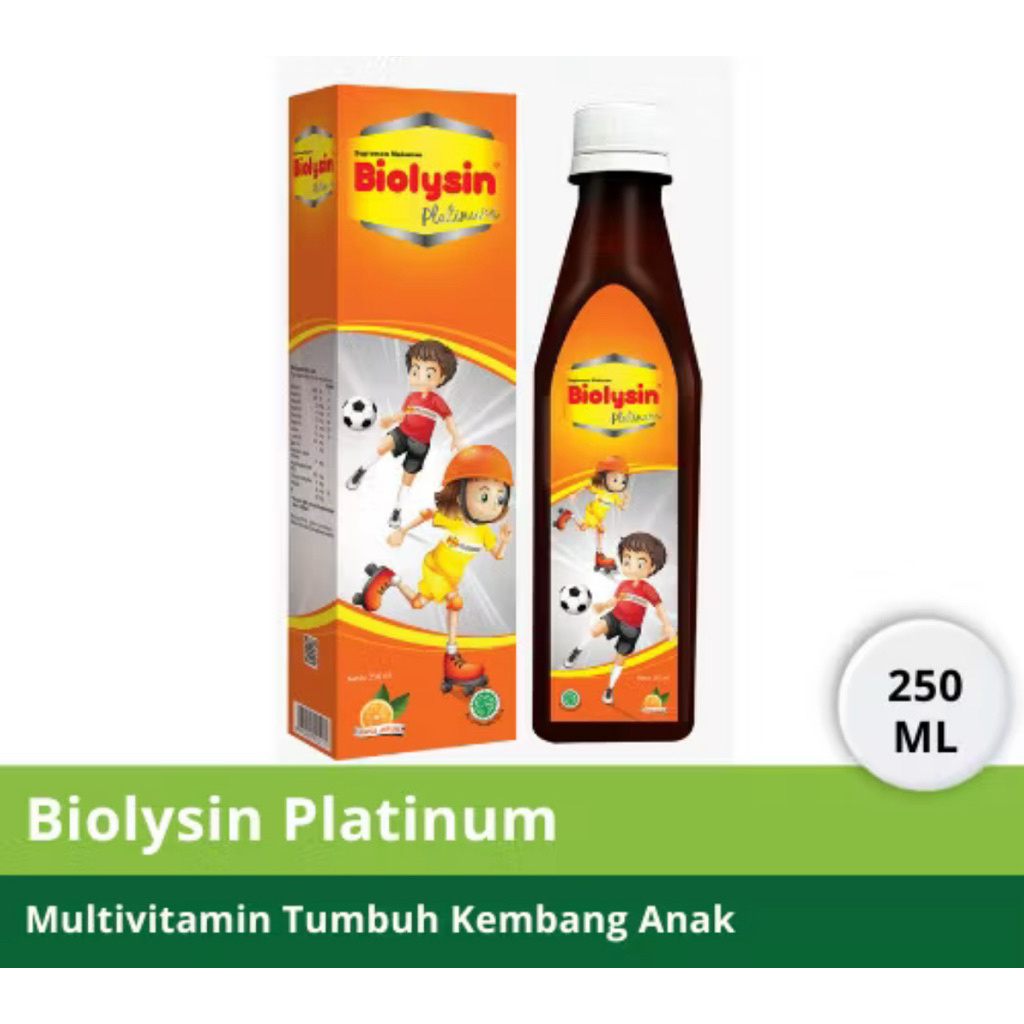 Biolysin Orange Syrup 250ml - Biolysin Platinum Orange Syrup