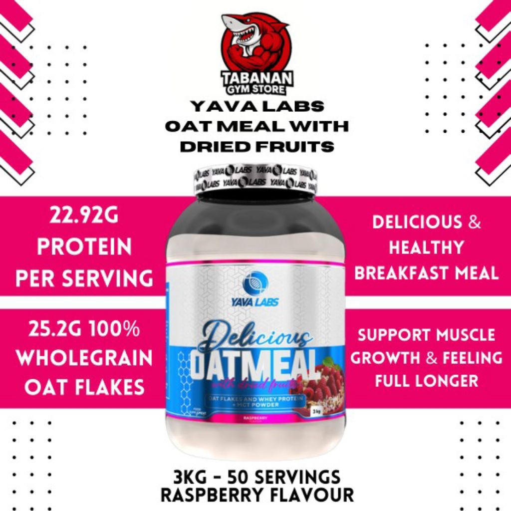 (PROMO) YAVA LABS DELICIOUS OATMEAL 3kg - 50 Servings Makanan Sarapan Sehat Mendukung Pertumbuhan Ot