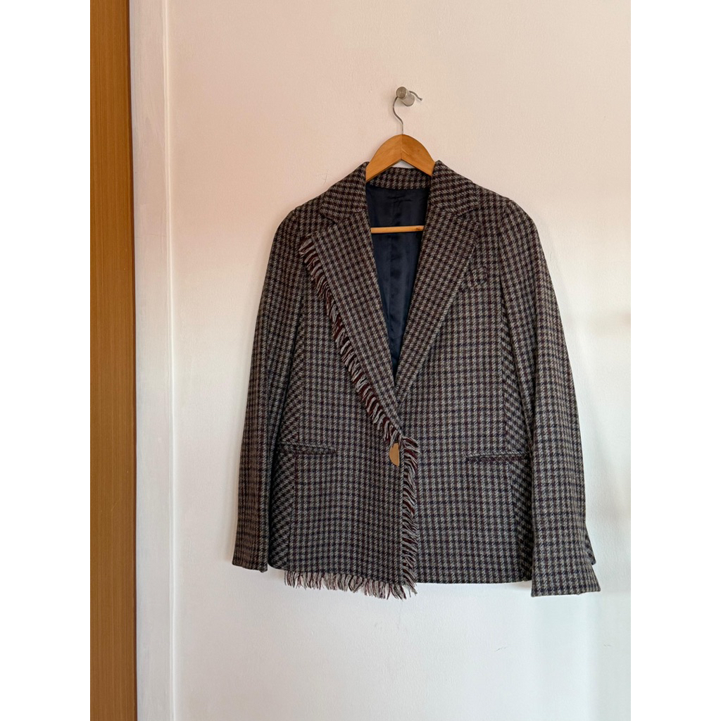 Private Eyes - Acne Studio Checkered Wool Blazer