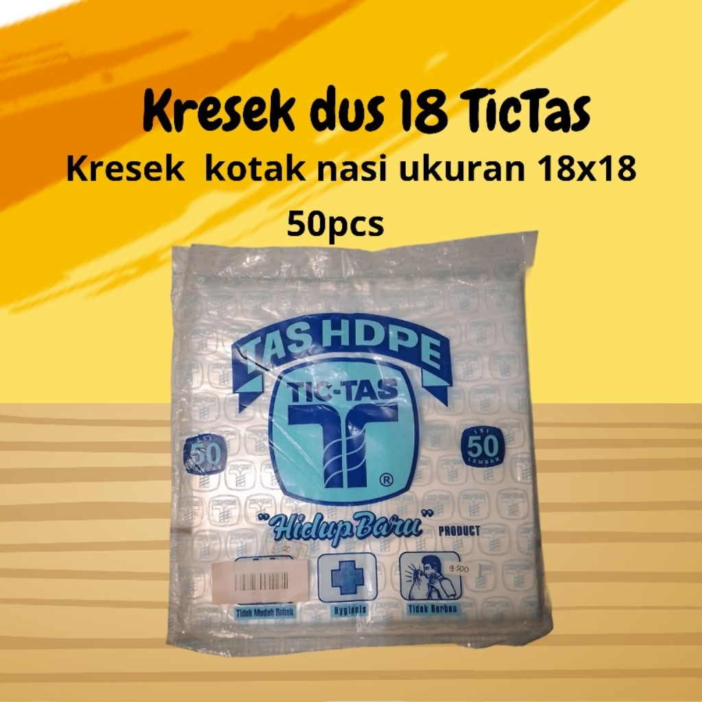 kantong kresek dus 18x18 HDPE putih /kantong kresek tanggung Katong plastik/ kresek kotak nasi/krese