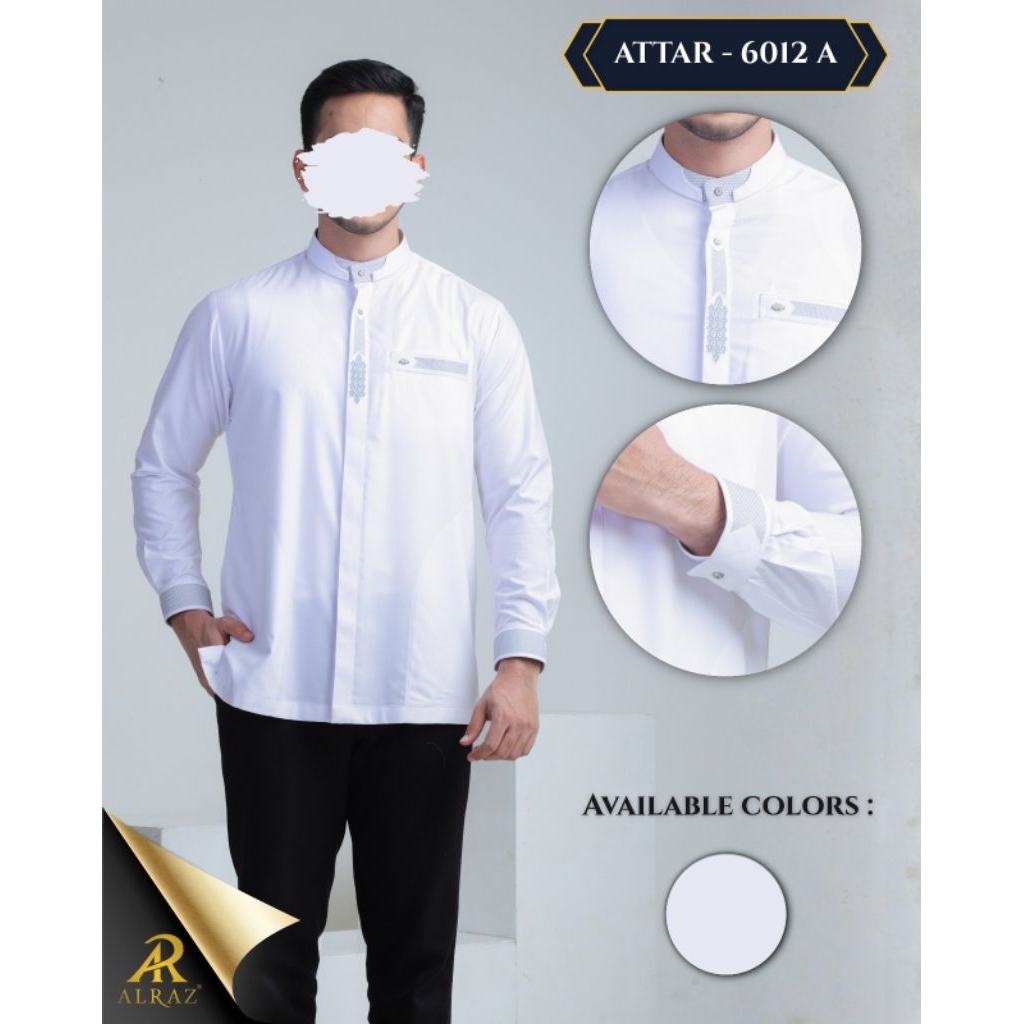 Kemeja Koko ALRAZ Putih Lengan Panjang Premium