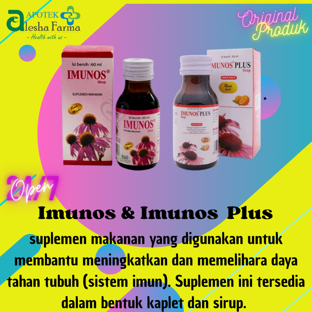Imunos Strip & Imunos Plus 4 tab | Imunos Sirup 60 ml