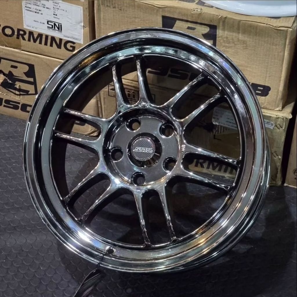 velg racing ring 17 SSW ORIGINAL THAILAND ENKEI RPF1 BLACK CROME R17 velg mobil Outlander captiva ju