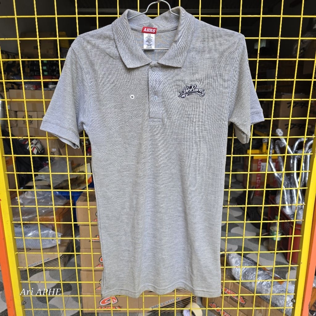 PROMO kaos polo shirt AHRS sportin grey original size M / L