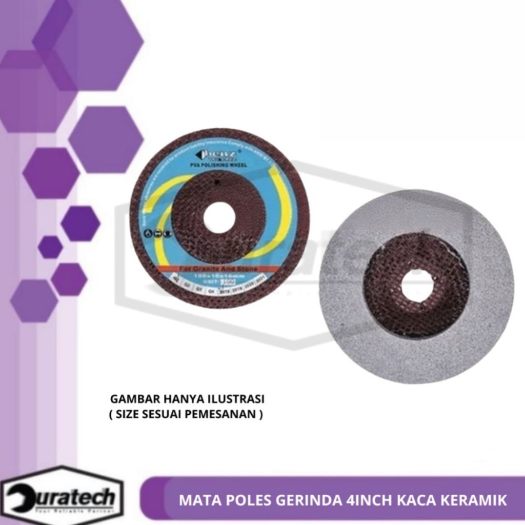 Mata Poles gerinda 4inch Kaca Keramik / Sponge PVA 4 inch grit180 BZ-7312