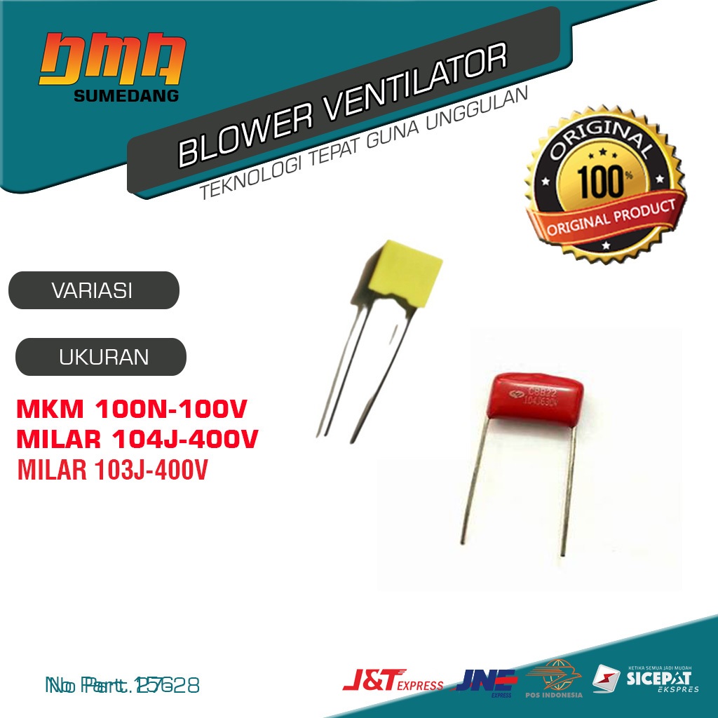 Kapasitor milar 104j 103j 400v MKM 104j 100v Capasitor
