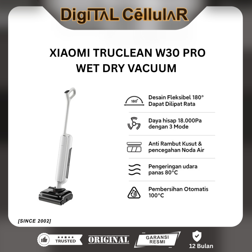 XIAOMI TRUCLEAN W30 PRO WET DRY VACUUM GARANSI RESMI