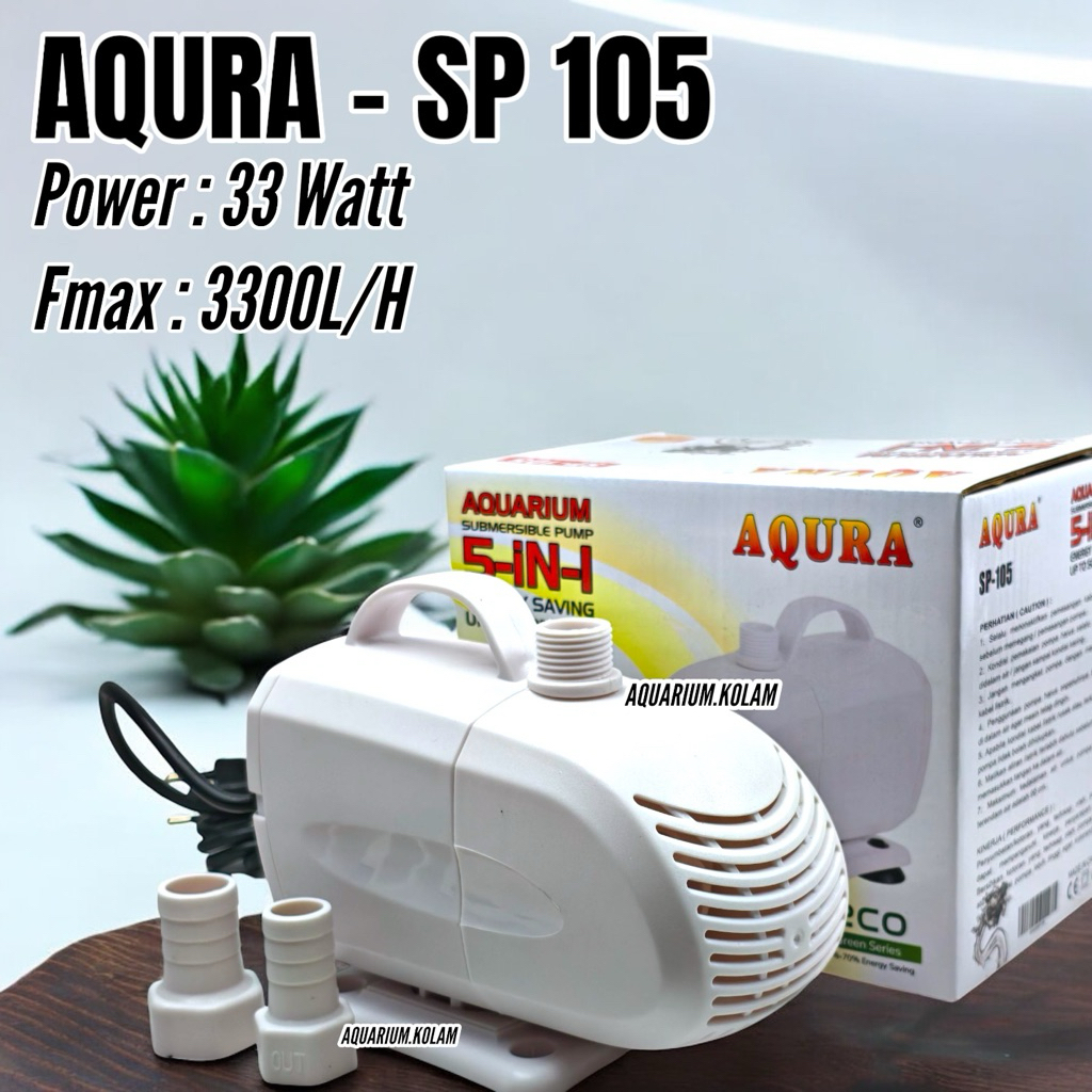 Pompa Aquarium AQURA SP 105 SP 105B Kolam Aquarium Hidroponik Tahan Lama