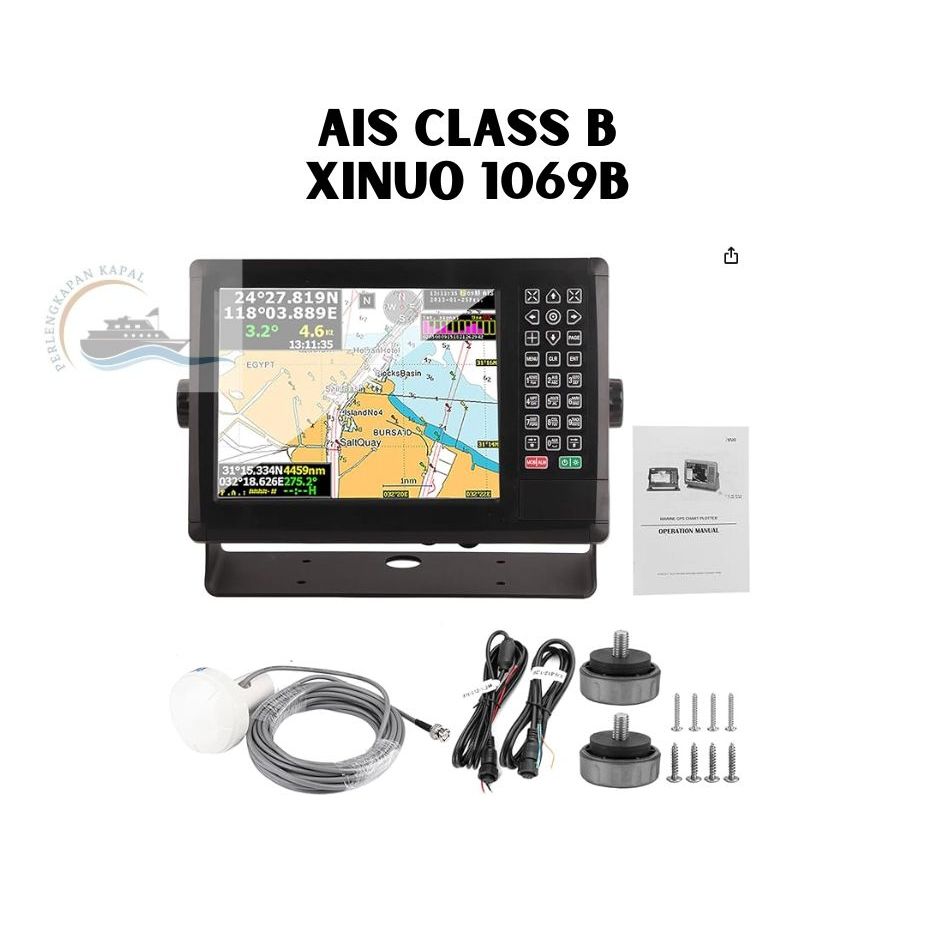 AIS Class B dengan GPS Map1069B Xinuo Original Garansi Resmi 1 Tahun/ AIS XINUO withChart Plotter XF