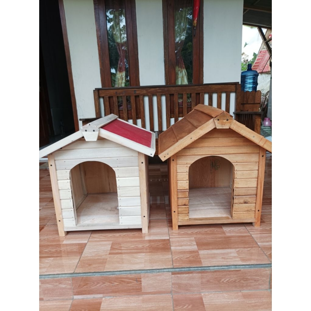 Rumah Kandang kucing anjing kelinci dari kayu indoor outdoor