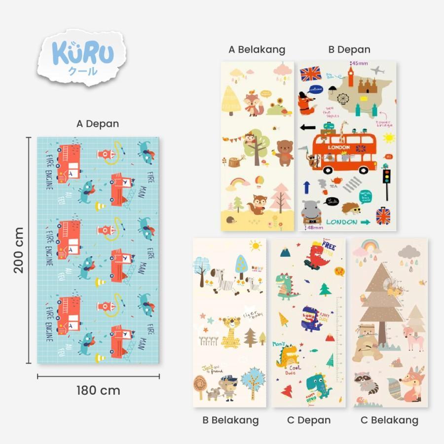 Kuru PM2 XPE Playmat Baby 180cm x 200cm x 1cm / Karpet Matras Bermain Anak Lipat 180 cm x 200 cm Ket