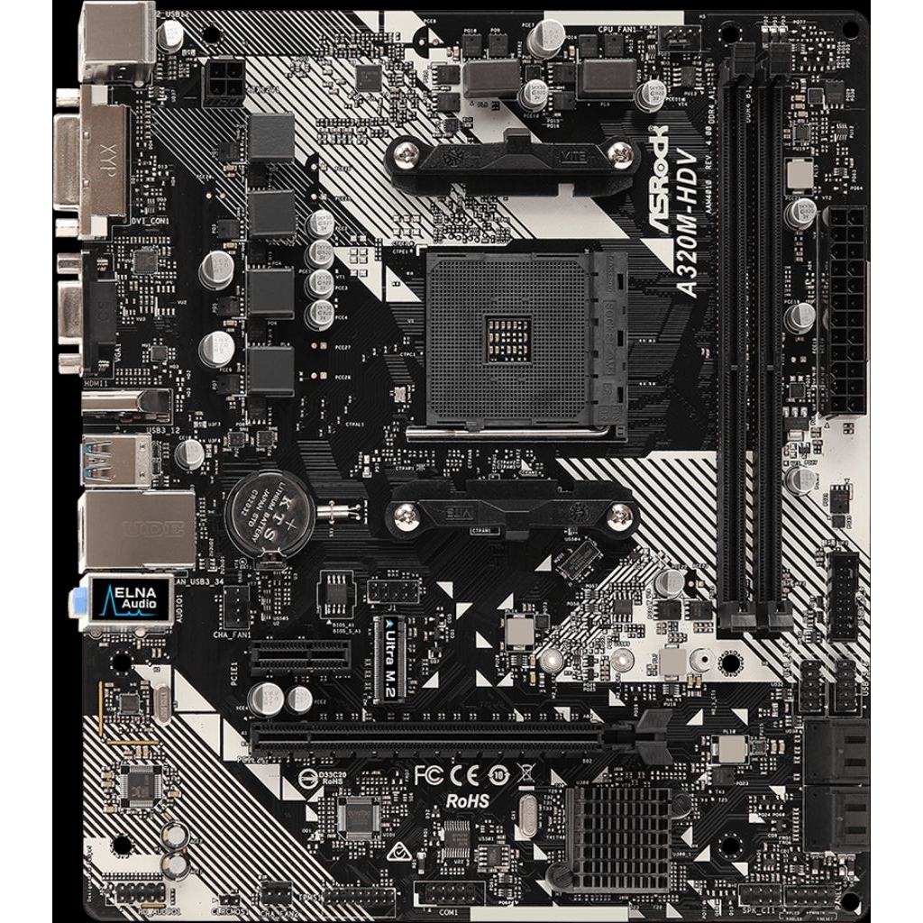 ASRock A320M-HDV AM4 | Motherboard Ryzen | Second Normal