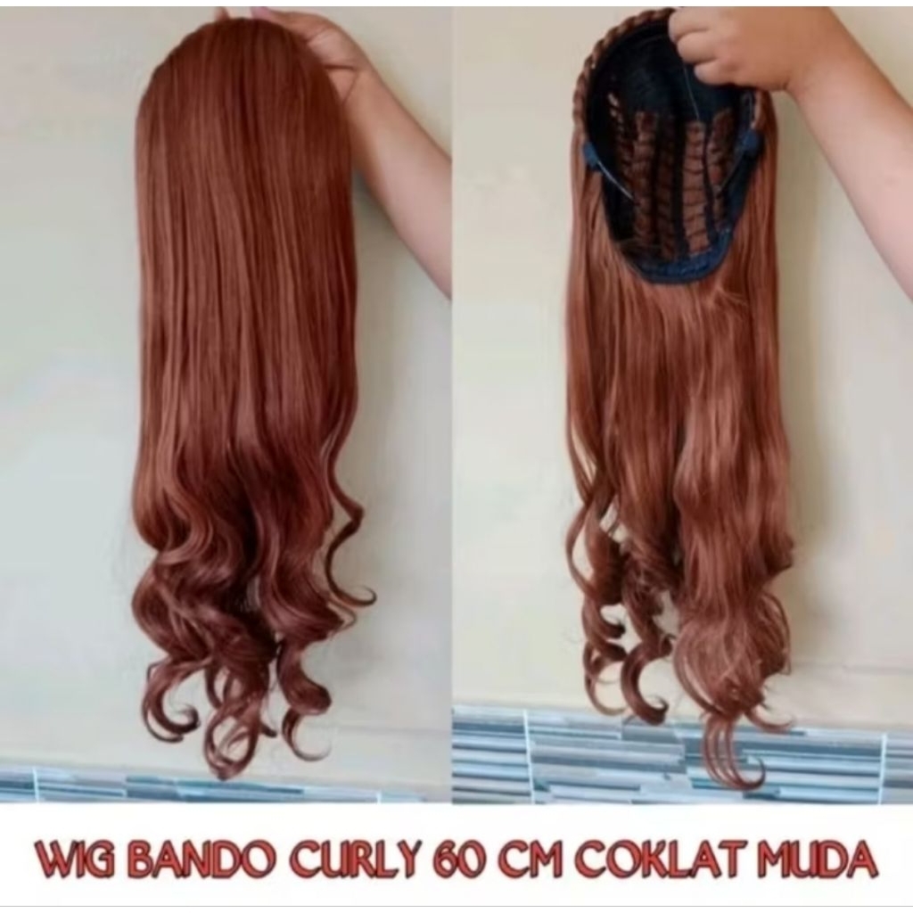 WIG BANDO KEPANG RAMBUT PANJANG CURLY/WIG BANDO KEPANG CURLY