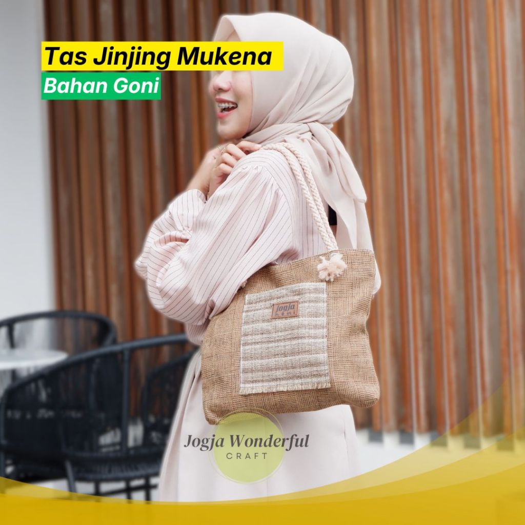 JOGJA WONDERFUL - Tas Mukena Wanita Ghoni Tas Jinjing/Tali Sumbu Khas Jogja