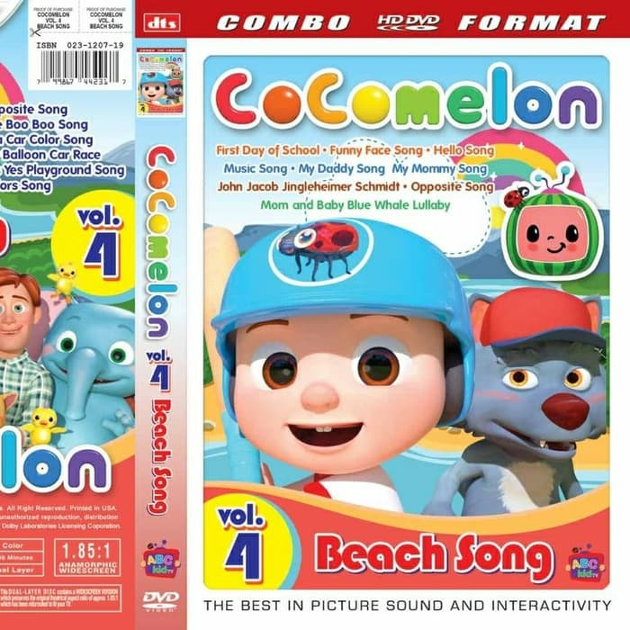 Kaset DVD Lagu Anak Cocomelon Beach Song vol 4 Kid Song