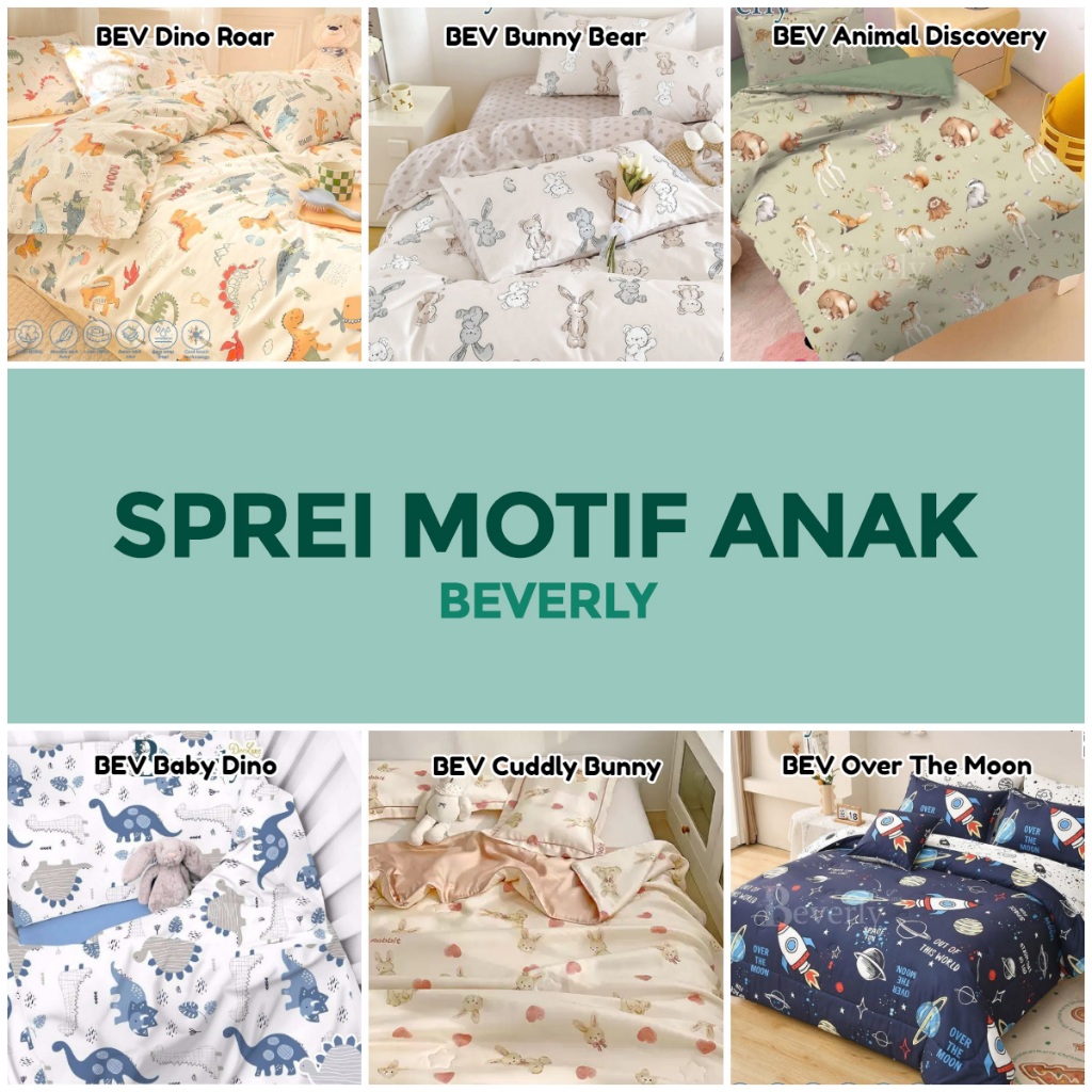 Sprei Motif Anak Anti Geser - Katun BEVERLY