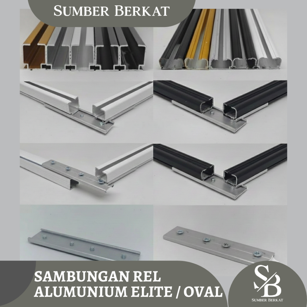 SAMBUNGAN REL GORDEN ALUMUNIUM VITRASE KOTAK / OVAL / ELITE