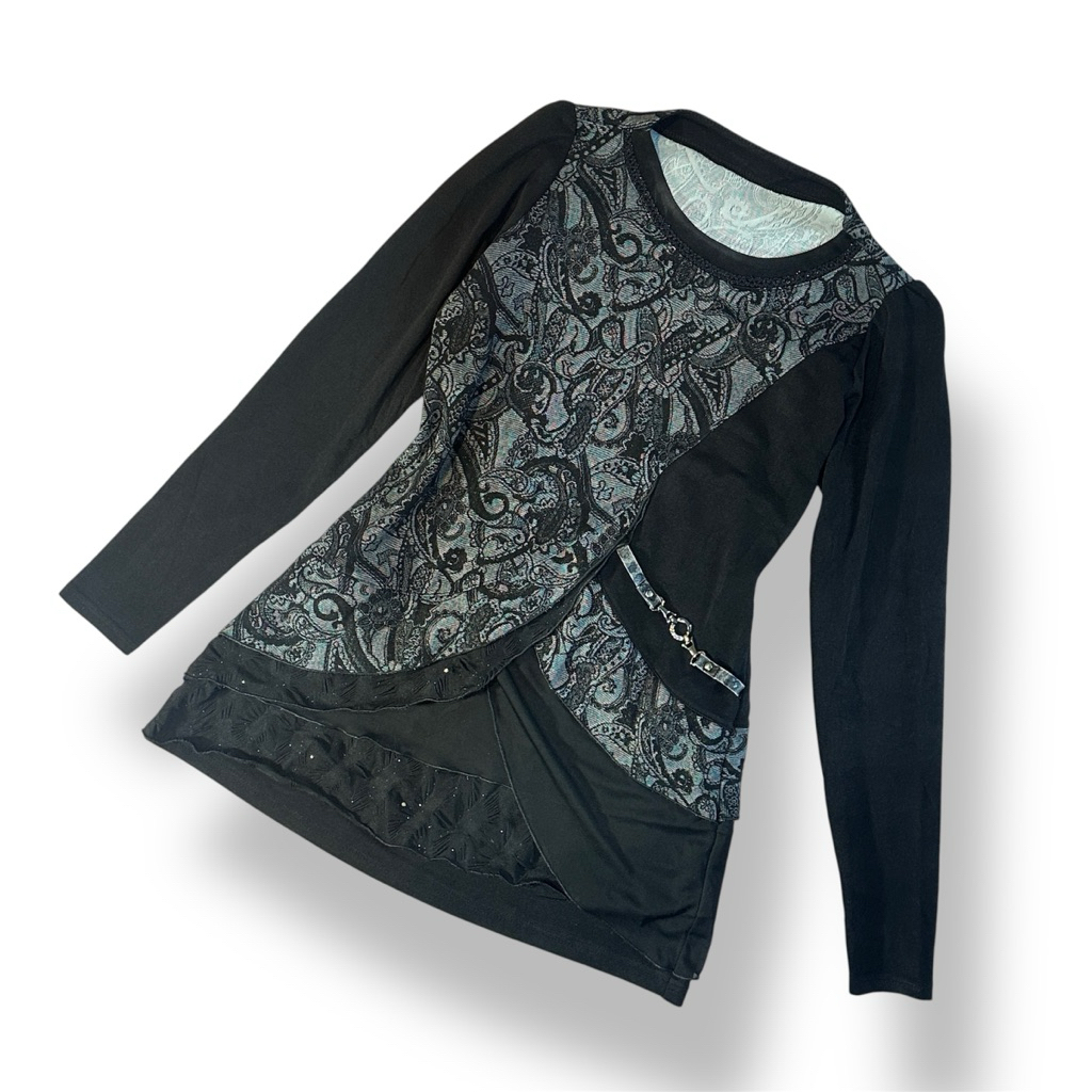 Gothic Glitter Sparkly Dress Preloved Top Goth Punk Rock Emo Queen Bee Diva y2k outfit | y2kstyle co