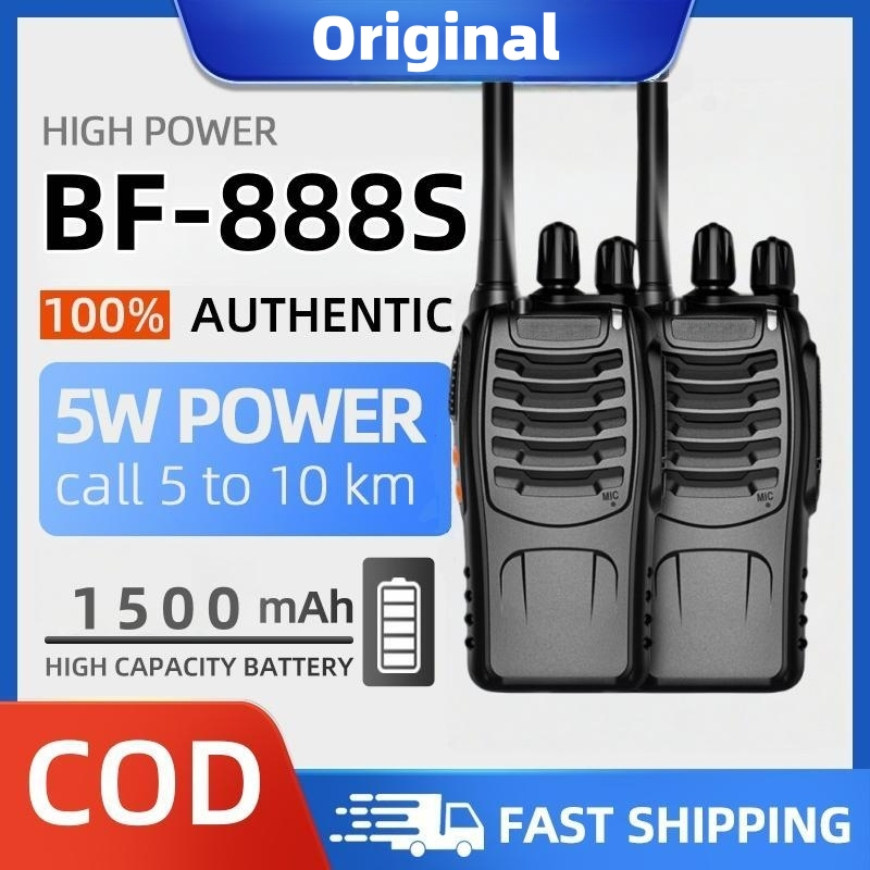 Walkie Talkie HT UHF 4 Unit Jarak Jauh 10km dengan Charger dan Garansi 1 Tahun untuk Komunikasi Tim 