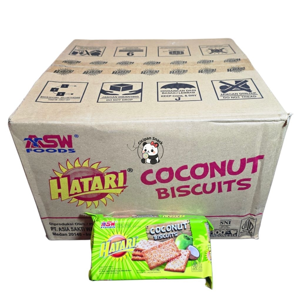 [GROSIR] HATARI COCONUT BISKUIT 90 GR DUS ISI 40 PCS