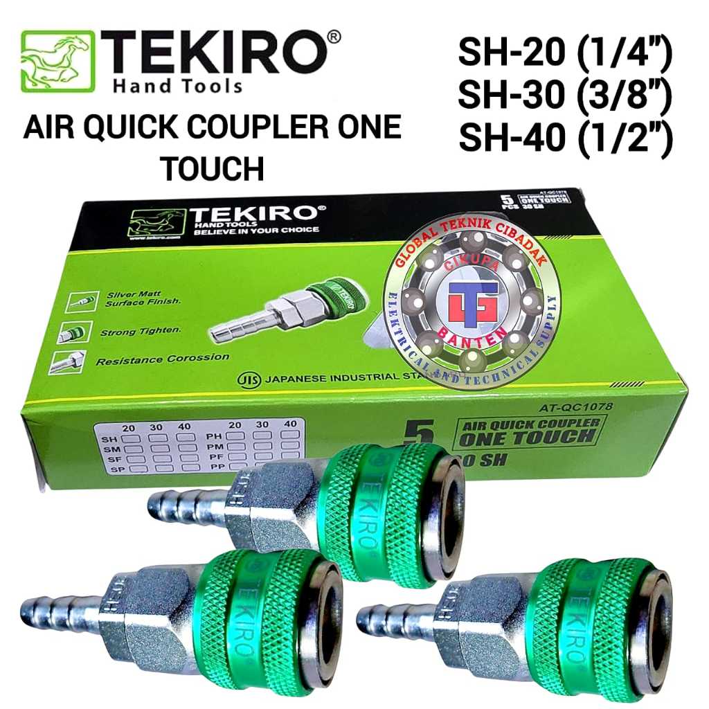 Tekiro Quick Coupler One Touch SH 20 SH 30 SH 40 - Tekiro Air Quick Coupler One Touch