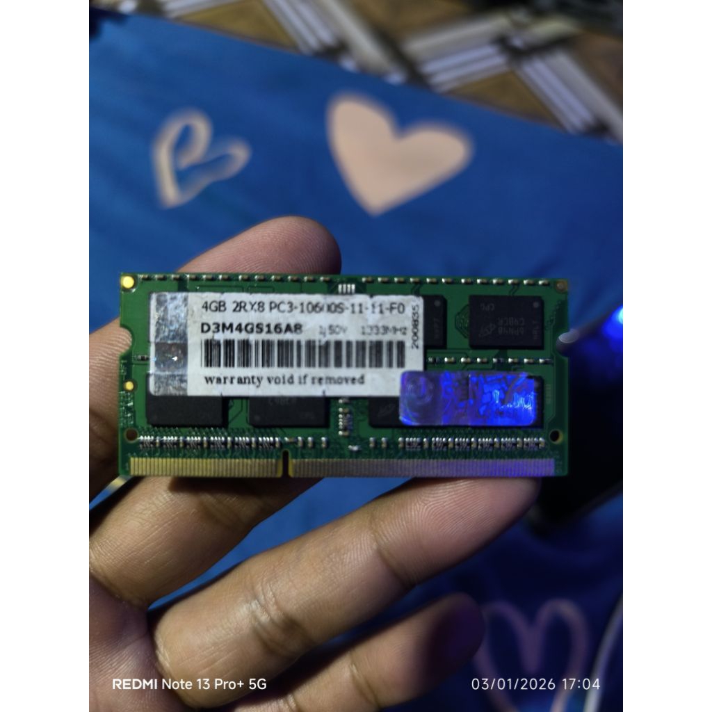 RAM Laptop DDR3L 4GB Bekas Merk Vgen