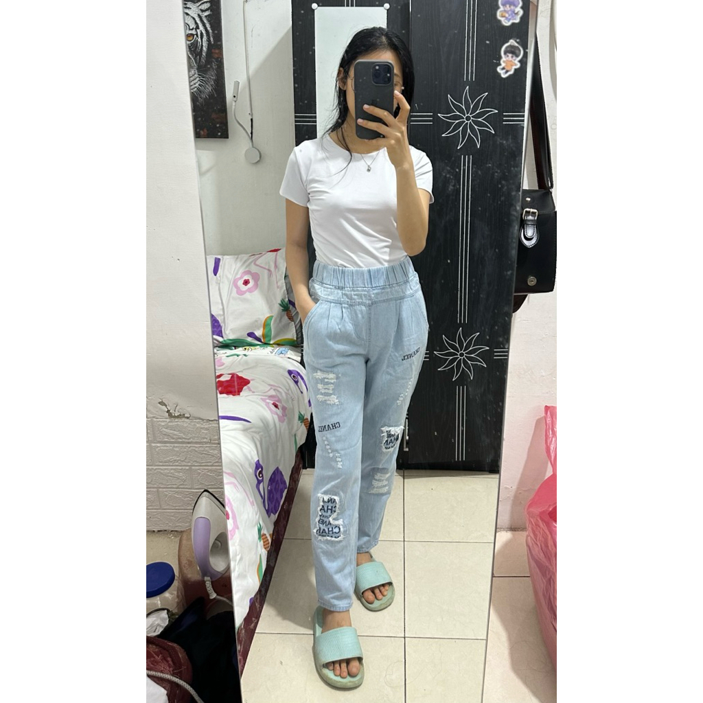 CHANEL JEANS | pemakaian pribadi masih bagus | celana jeans karet | jelas vintage | jeans premium be
