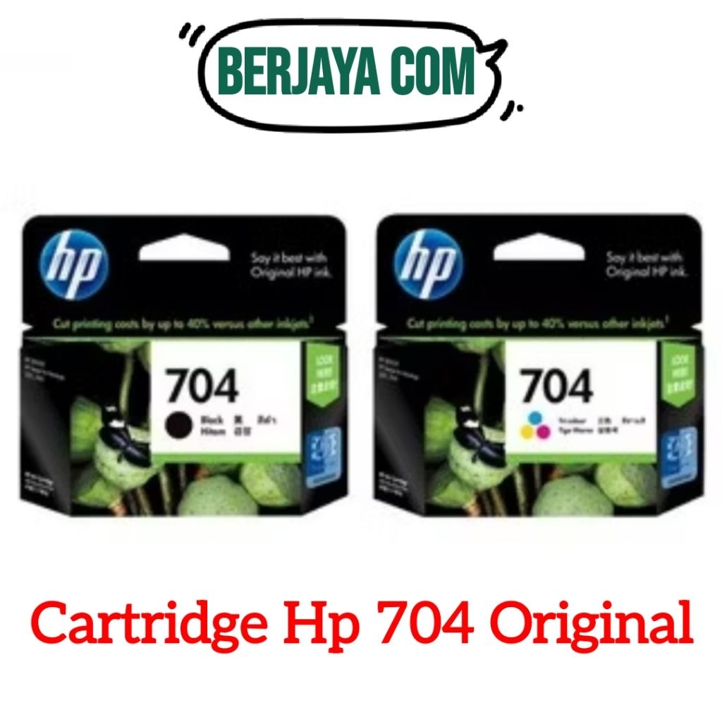 CARTRIDGE HP ORIGINAL 704 BLACK & COLOUR untuk printer hp 2010, 2060