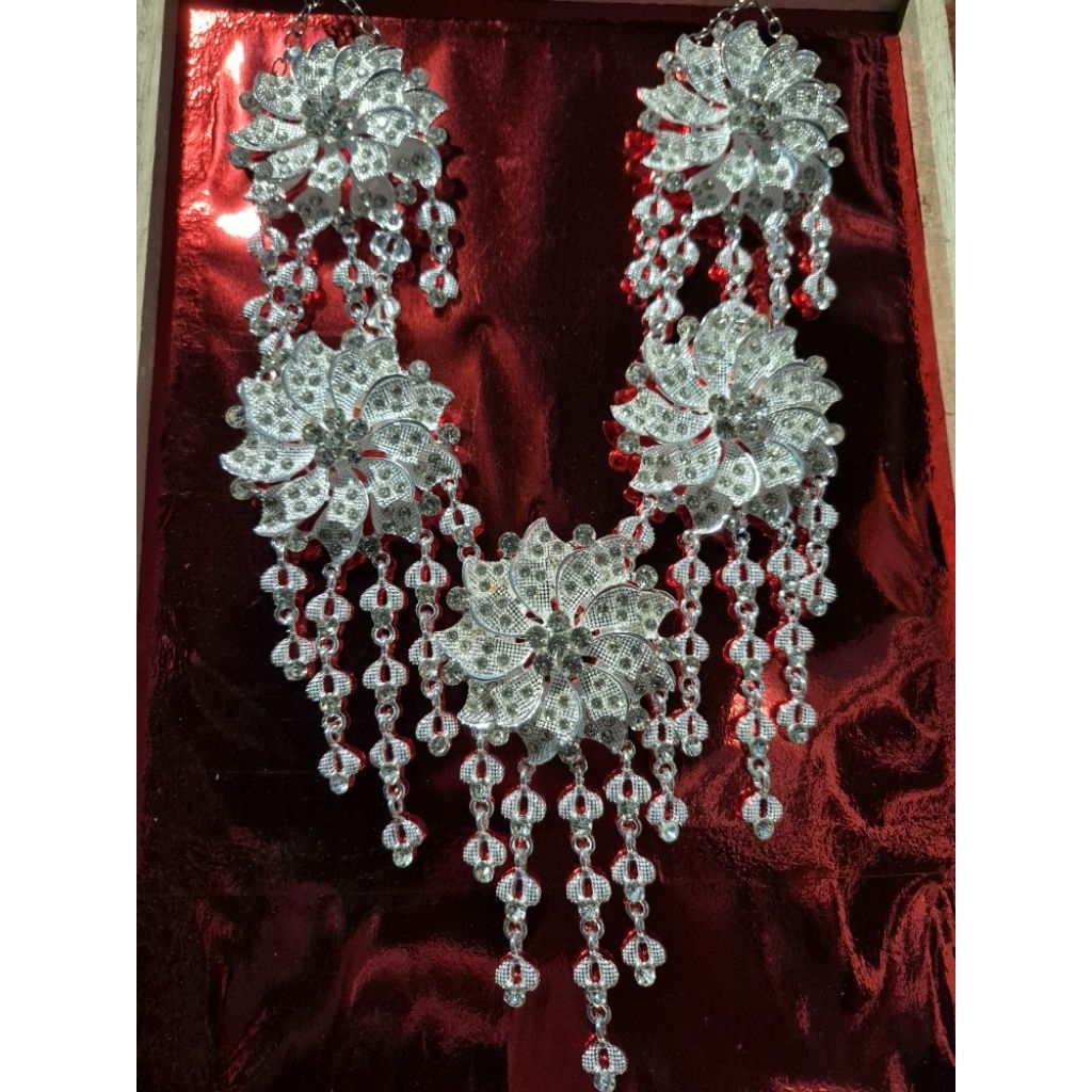 kalung pengantin kalung bros silver