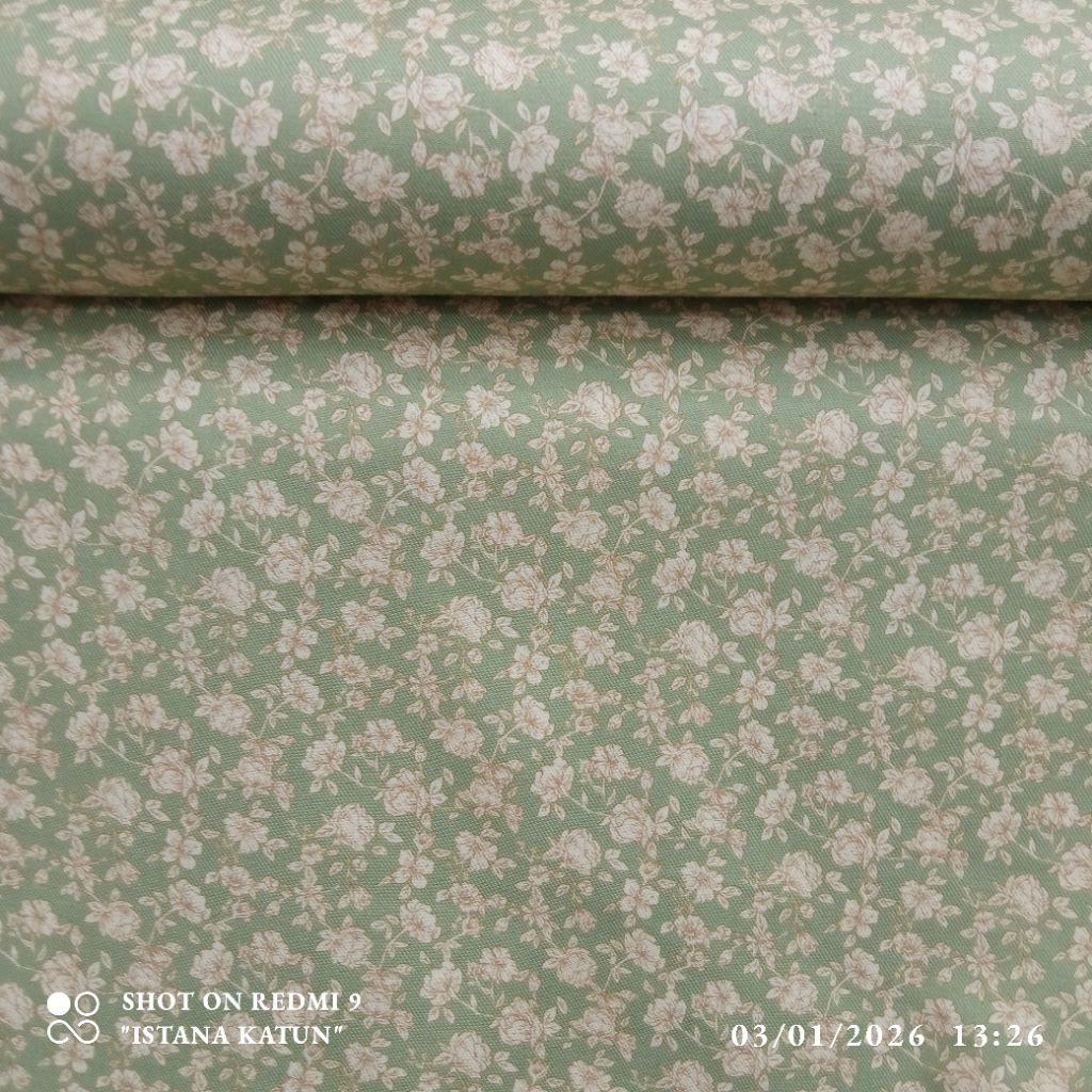 KAIN COTTON TWILL PREMIUM ORIGINAL BUNGA LEUTIK